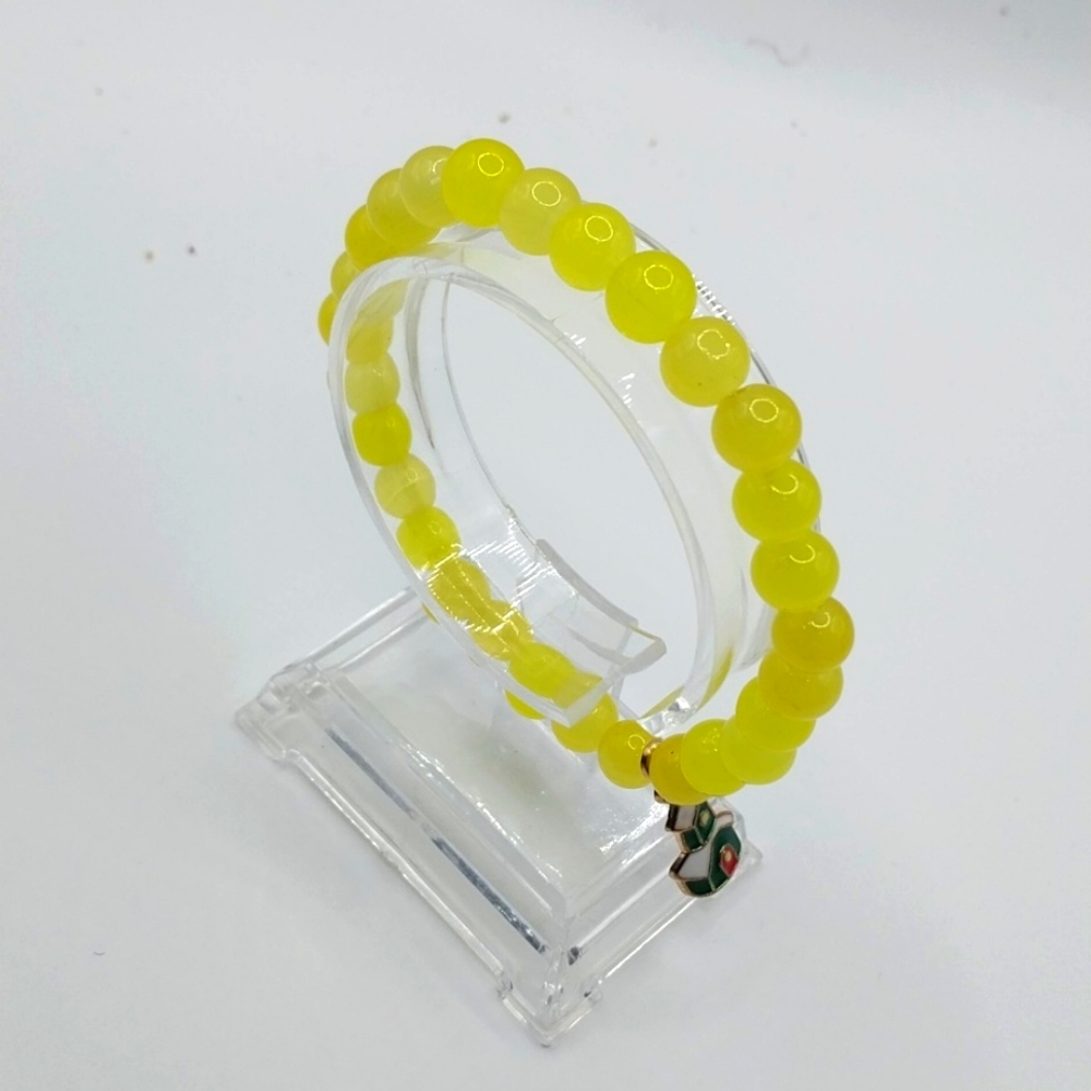 #39 HANDCRAFTEDYELLOW CHRISTMAS BRACELET